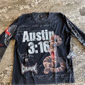 WWE x Civil Regime Stone Cold Steve Austin 316 Long Sleeve Graphic Tee NWT